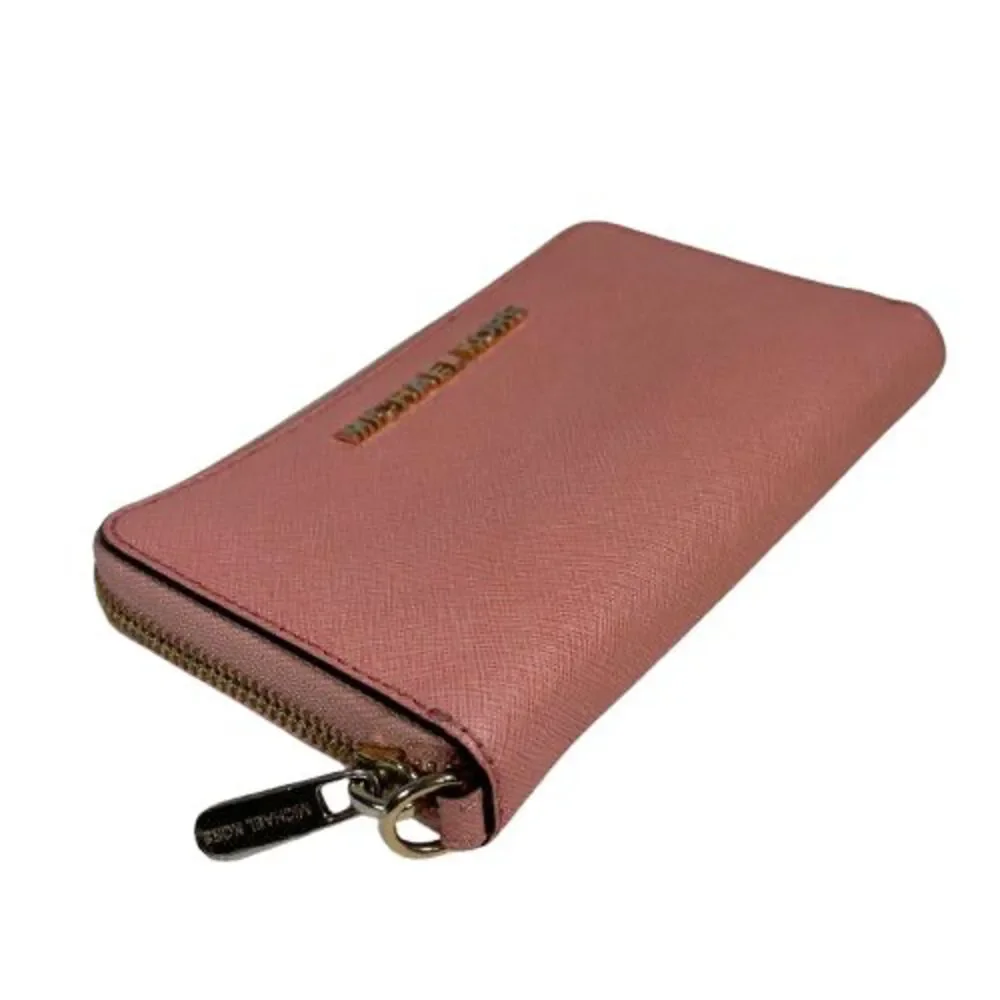 Michael Kors Jet Set Travel Rose Pink Zip Tech Phone Case Wallet Clutch